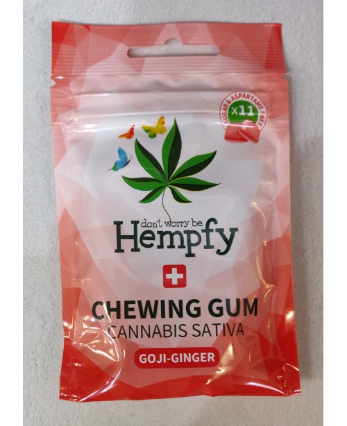 Chewing gum cannabis ginger goji